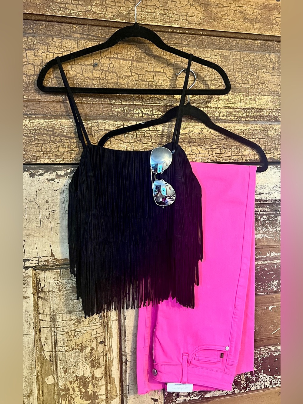 NWT Judy Blue Hot Pink Wide Leg Jeans | Barbiecore High Rise Raw Hem Denim